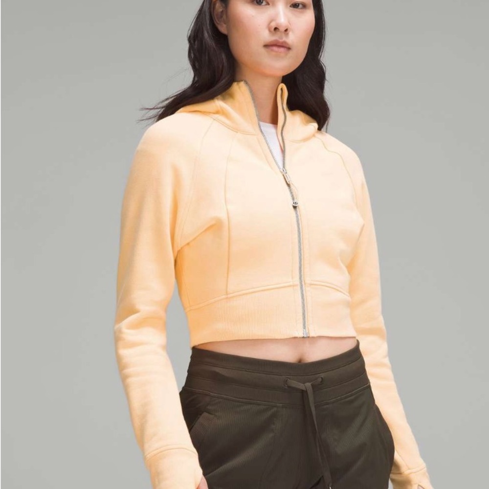 Lululemon Scuba Full-Zip Cropped Hoodie Summer Glow